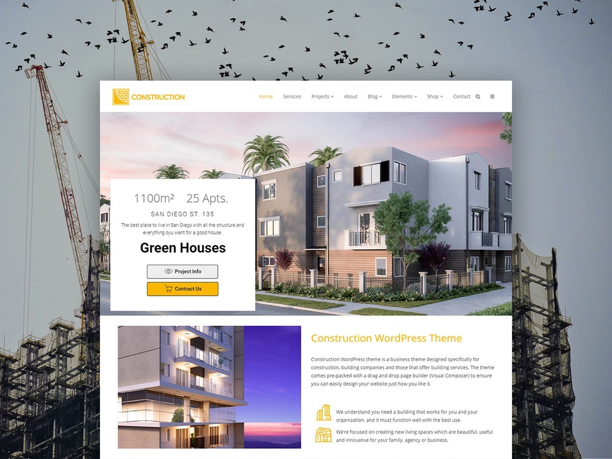Construction WordPress Theme - Building Services & Developer Templates