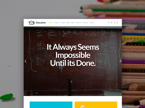Education WordPress Theme - Product Front-Page