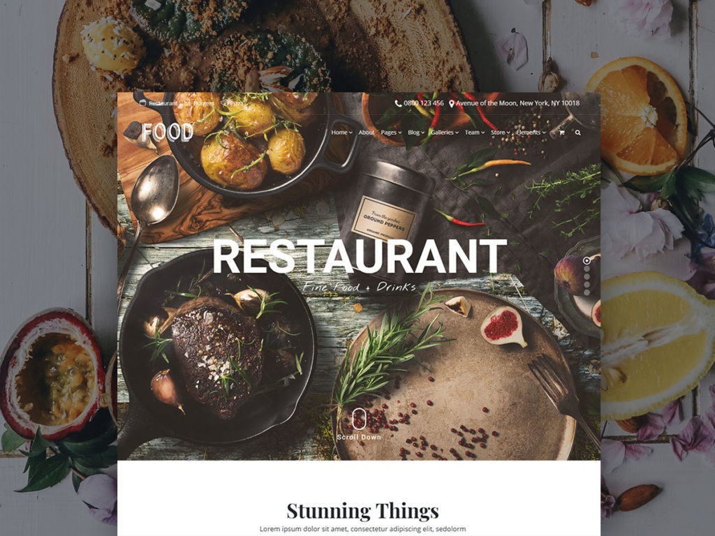 Food WordPress Theme - Restaurant, Pub & Bar Responsive Templates