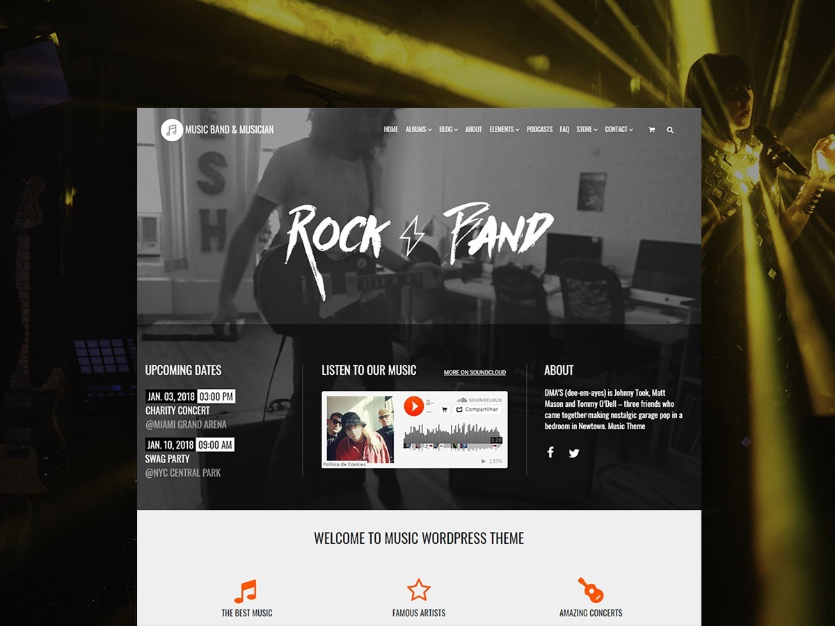 Music WordPress Theme - Musician Website Builder