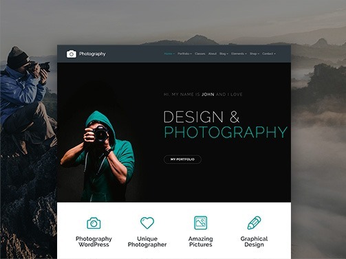 Photography WordPress Theme - Photographer Sites Builder