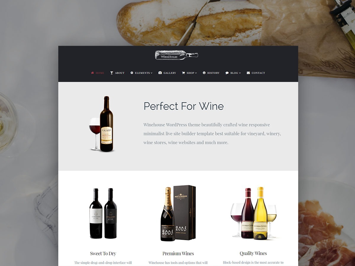 WineHouse WordPress Theme