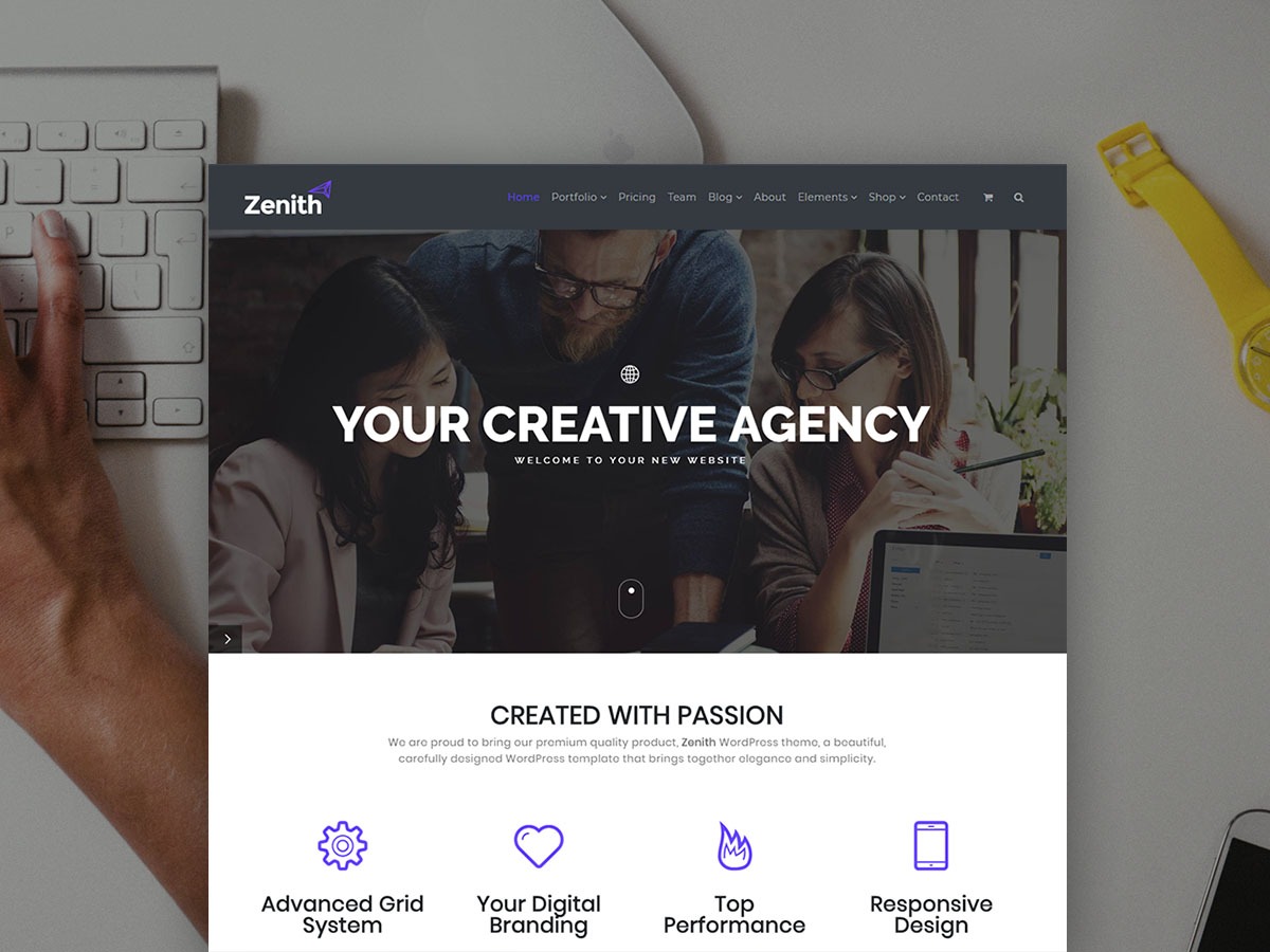 Zenith WordPress Theme - Portfolio & Agency Website Builder